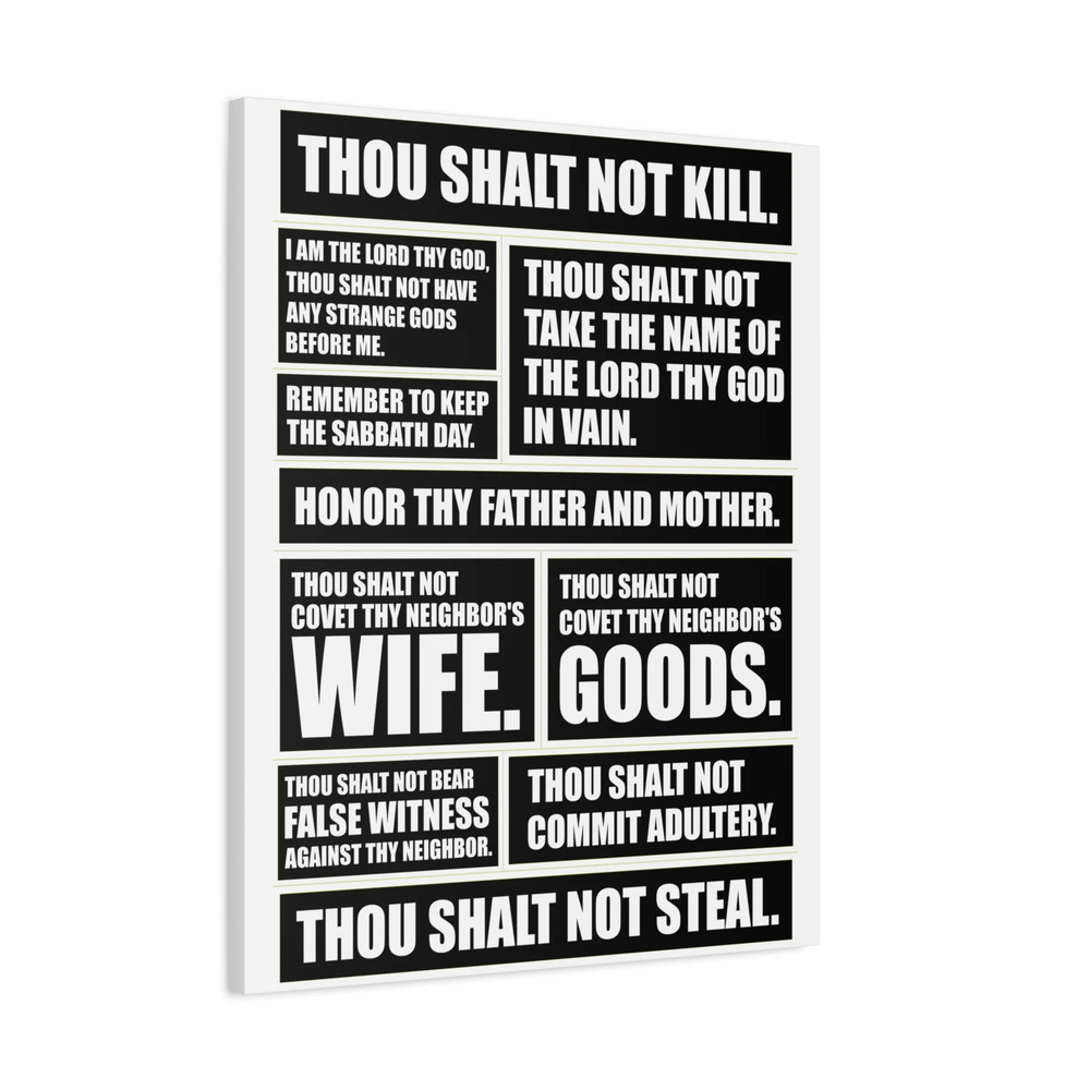 Scripture Walls The Ten Commandments Deuteronomy 4:13 Christian Wall Art Print